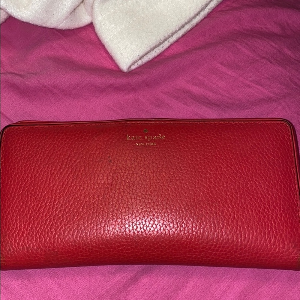 Red kate spade wallet